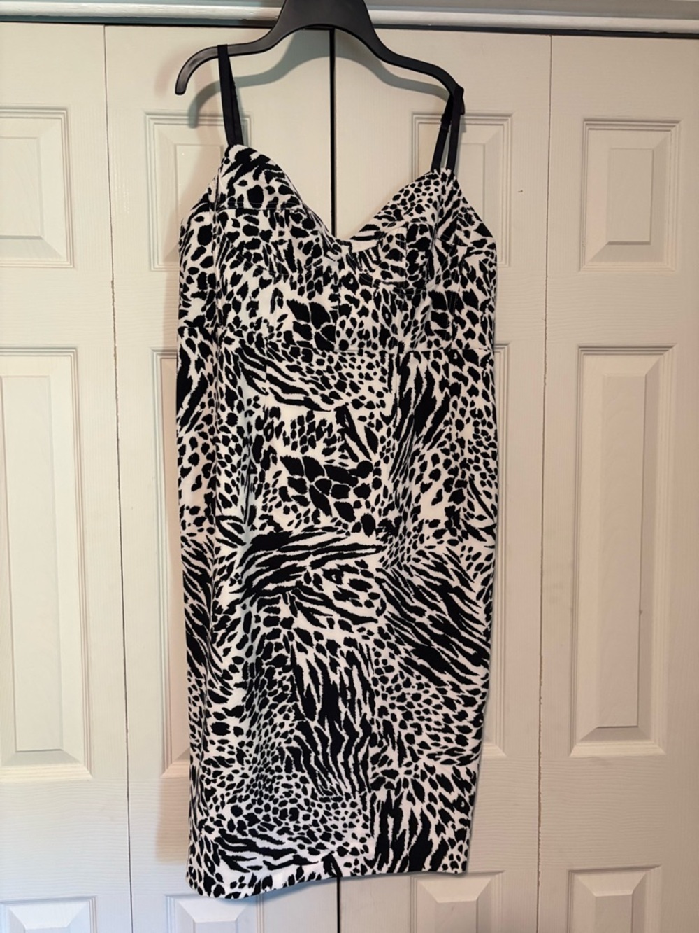 Sergio Hudson x Target Animal Print Bodycon Dress XL Leopard Zebra Cheetah Slip